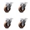 Service Caster 4 Inch High Temp Glass Filled Nylon Wheel Swivel Top Plate Caster Set SCC SCC-20S414-GFNSHT-4 - alternate 1